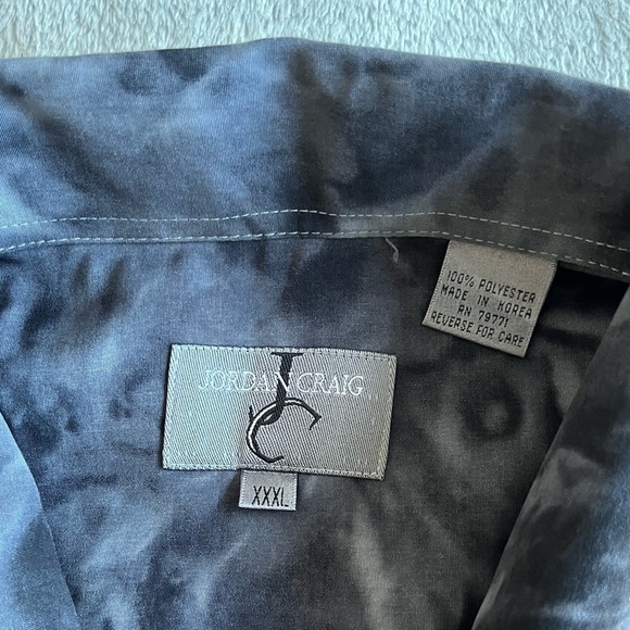 Jordan Craig black tie dye soft button down shirts size 3X - Picture 3 of 4